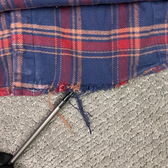 Criquet Flannel Pearl Snap Shirt Jacket Shacket Heavyweight Men's XL Plaid Red - Picture 5 of 13